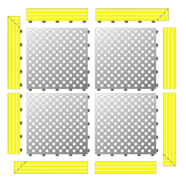 (HOLES) 2x2 package *yellow edge