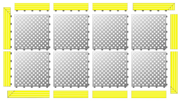 (HOLES) 4x2 package *yellow edge