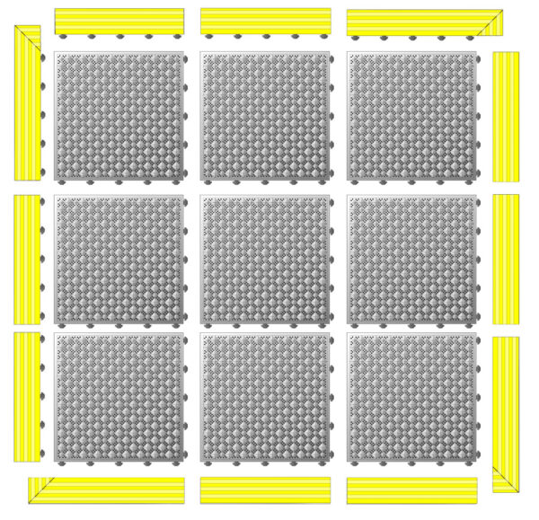 (SOLID) 3x3 package *yellow edge