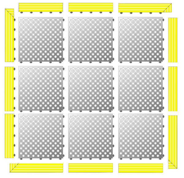 (HOLES) 3x3 package *yellow edge