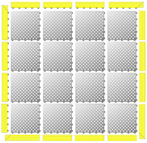 (HOLES) 4x4 package *yellow edge